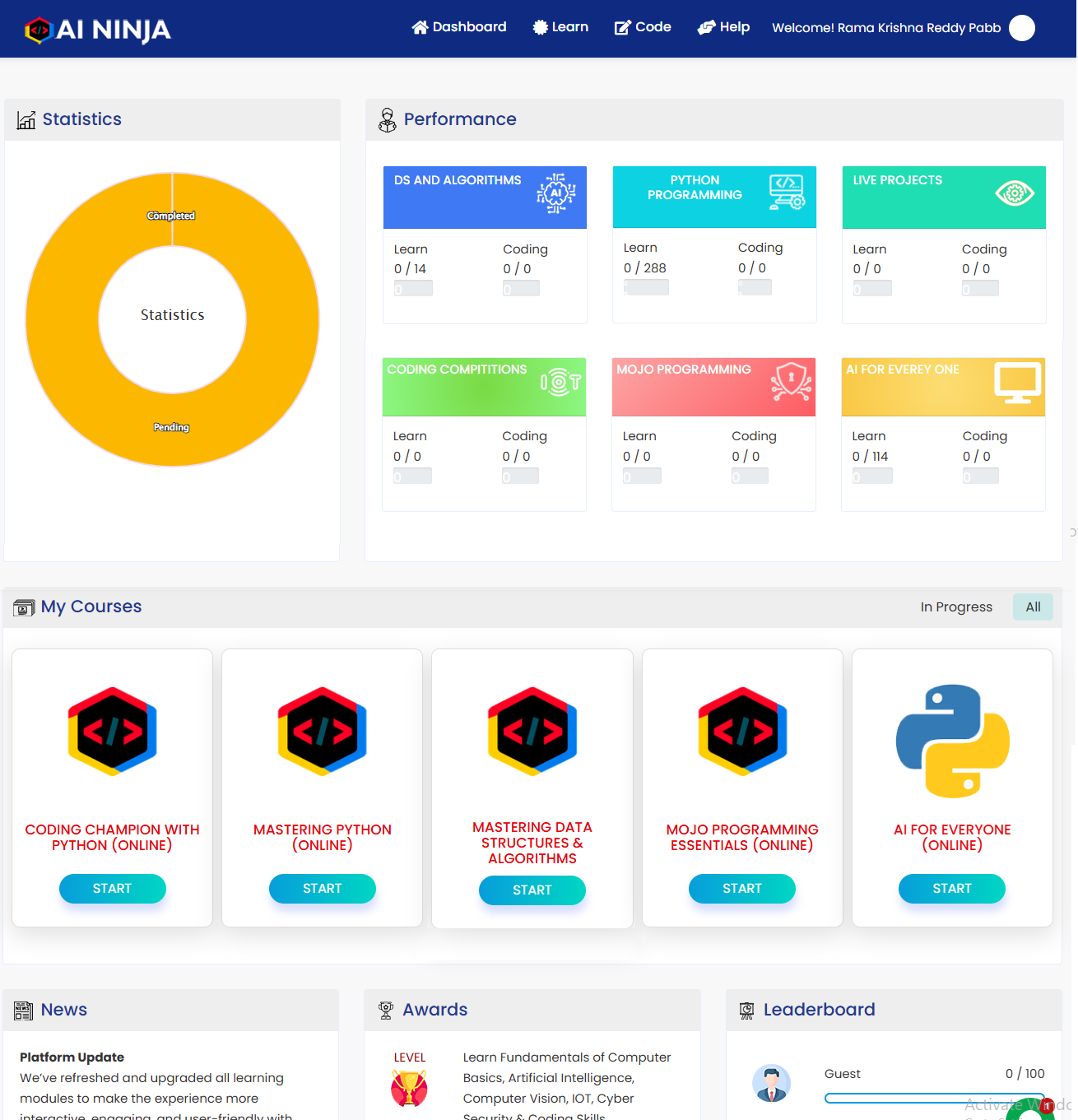 Dashboard UI